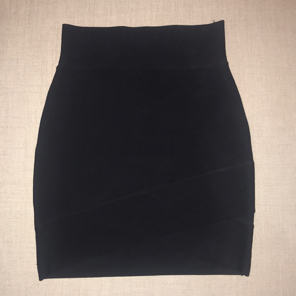 BCBG MaxAzria Silvie Criss Cross Hem Skirt
